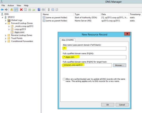 select FQDN in sharepoint